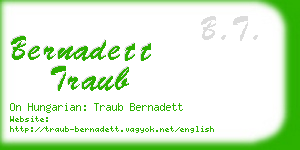 bernadett traub business card